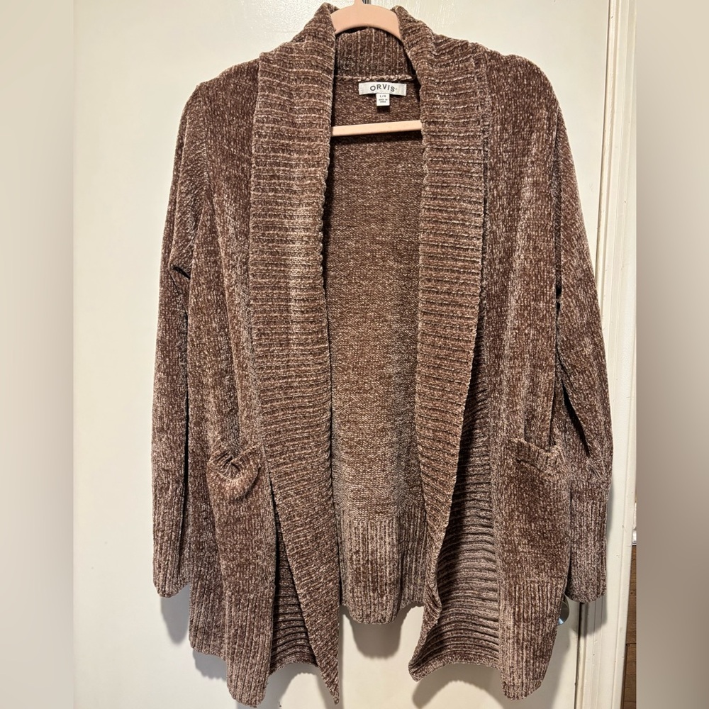 Orvis Women's Cozy Brown Cardigan